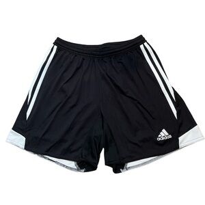 Black Adidas Shorts W/White Stripes on the sides